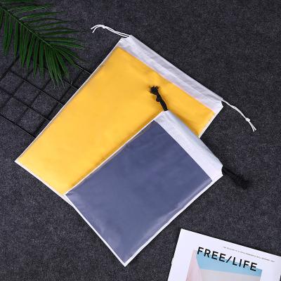 China Recyclable Waterproof Dustproof PE Plastic Drawstring Bag Plastic Packaging Eco-friendly Material Bags for sale