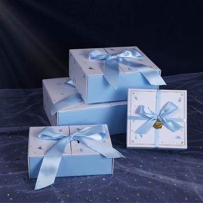 China New Design Handmade Double Open Door Double Door Paper Box Eco-friendly Reusable Gift Box for sale