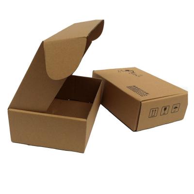 China shoes & High Quality Eco-friendly Material Logo Kraft Color Corrugated Cardboard Clothing Shoe Box Paper Box Custom Shoe Box for sale