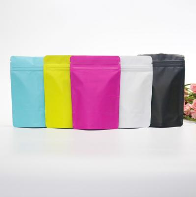 China Moisture Proof Wholesale Colored Poly Bag Zip Lock Food Packaging Zipper Resealable Bag for sale