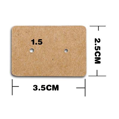 China Recyled Jewelry Earrings Kraft Paper Card Primary Color Eco-friendly Earrings Label Earrings Cardboard for sale