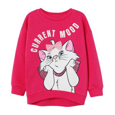 China Cartoon Anti-Shrink Cat Little Girl Clothing Children Long Sleeve Sweater for sale