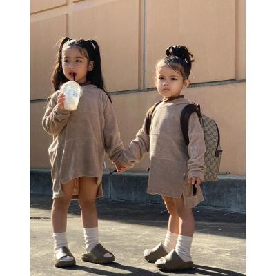 China 2021 Breathable Fall Children Clothes Kids Long Sleeve Casual Hoodie Dresses For Girls for sale