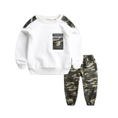 China Camouflage Kids Clothes Baby Boy Suit Camouflage Tracksuit Tops Pants 2 Piece Children for sale