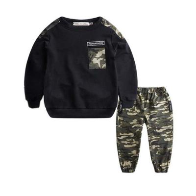 China Camouflage Kids Clothes Baby Boy Suit Tracksuit Camouflage Tops Pants Piece Kids for sale