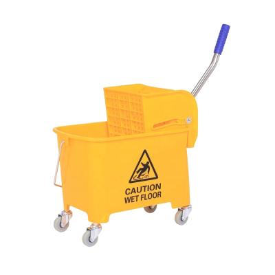 China Multi Function Mop Bucket and Mop Wringer Household Maid Trolley Mop Bucket Wringer 20liter for sale