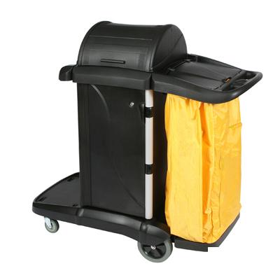 China Multi Function Universal Hotel Room Cleaning Plastic Cleaning Cart Wholesale for sale