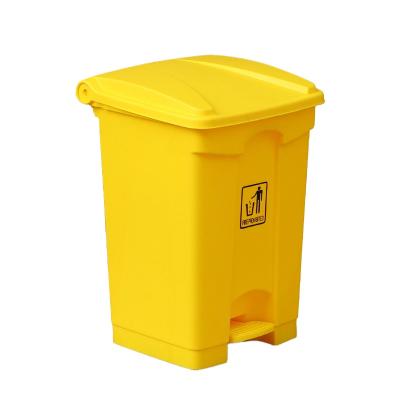 China Sustainable Soft-end 45L Hospital Clinic Foot Pedal Plastic Bin Durable Waste Bin Kitchen for sale