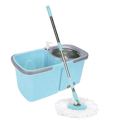 China Wholesale Minimalist 360 Rotation Microfiber Magic Mop With Head Refill And Stainless Twisted Pole for sale