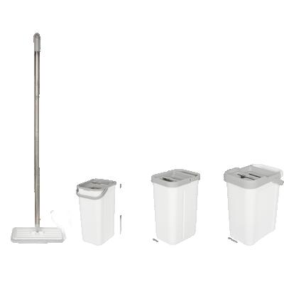 China Minimalist Cleaning Mop And Wash Bucket Set Squeeze Flat Bucket For Floor Cleaning for sale