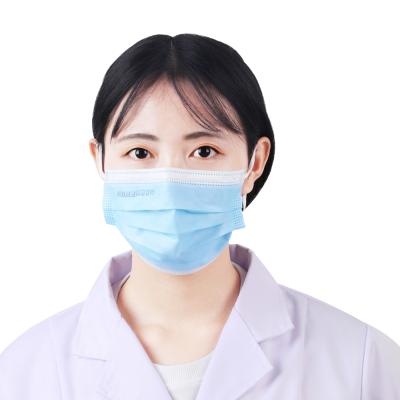 China Civilian Daily Protective Medical Breathing Face Mask Comfortable Disposable White Mascarillas Fit Face Masks Surgical Tri-Ply Type - 2 100 Pcs for sale