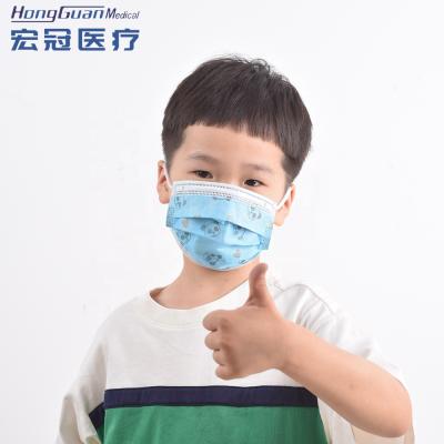 China Blue Medical Disposable Medical Care Panda Pattern Face Masks For Kids for sale