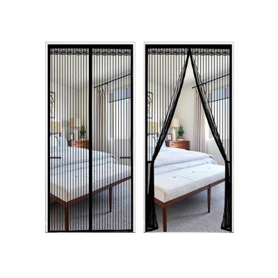 China Modern Black Stripe Fiberglass Screen Door Top Widened, Innovative Storage for sale