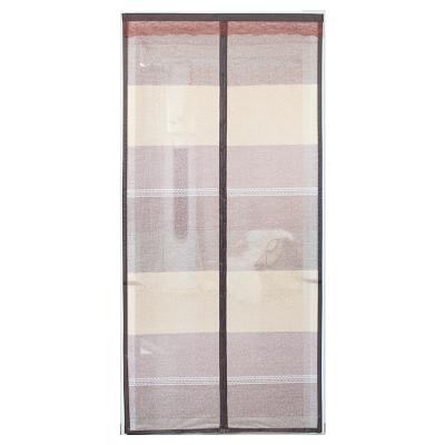 China Modern Door Curtain Canvas Household Mosquito Repellent Cotton Self-suction Magnetic Curtain Storage Design for sale