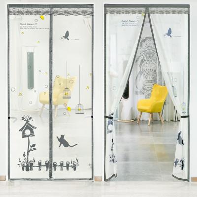 China Anti-mosquito Modern Happy Curtain Birdcage Door Curtain Storage Magnetic Design for sale