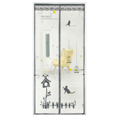 China Anti-mosquito Modern Happy Curtain Birdcage Door Curtain Storage Magnetic Design for sale