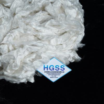 China Guaranteed Quality Proper Price Natural White Common Mulberry Silk Sliver Fiber Te koop