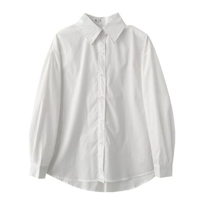 China Cheap Anti-pilling Price Turn-Down Collar Polyester White T-Shirts For Women for sale