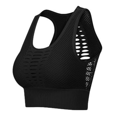 China Yoga Bra Quick-drying Women's Fitness Breathable Sport Shockproof Workout Cavity Yoga Bra Top Waist Sexy Backless for sale