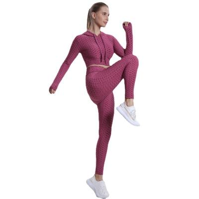 China QUICK DRY Wholesale Yoga Set Workout Women Gym Wear Seamless Fitness Clothing Long Sleeve Sports Fit Yoga Set for sale