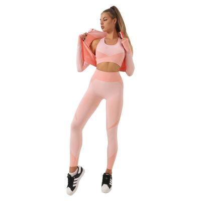 China Reasonable Price QUICK DRY Custom Elasticity Shockproof Breathable Women 2 Pcs Workout Gym Yoga Set Ladies Sleeveless Seamless Yoga Sets for sale