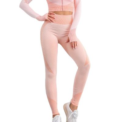 China Seamless Sports Yoga Leggings Women Camouflage High Pants Female Peach Hips Running Fitness Waist Hip Yoga Legging for sale