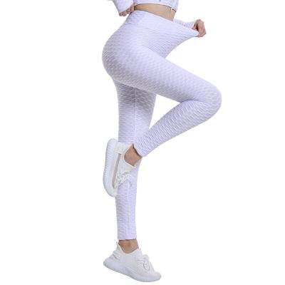 China Solid Jacquard Show Hips High Waisted Fitness Pants Women Breathable Seamless Custom Workout Pants Slim Fit Plus Size Yoga Leggings for sale