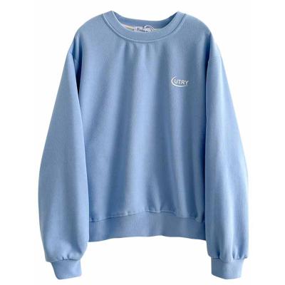 China 2021 Hot Sale Anti-Wrinkle High Street Polyester Hoodie Crewneck Sweatshirt Women for sale