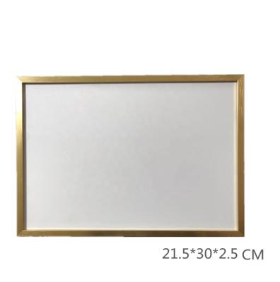 China Home Decoration Brass Brush Finished Aluminum Metal Photo Frame OEM/ODM Photo Case Art And Craft Gifts for sale