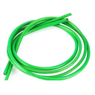 China Construction 2MM--14MM 9-500M PVC Coated Steel Wire Rope Clothesline Greenhouse Cable Arming Rope for sale