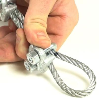 China D Shape Stainless Steel Wire Rope Sling Wire Rope Clip Sling Wire Rope Loop Sling for sale