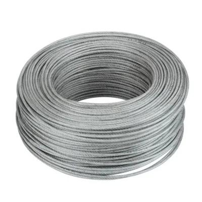 China Construction 1-6mm 7*7 galvanized steel wire rope and stainless steel wire rope for sale