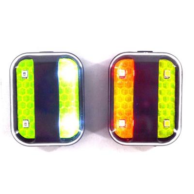 China Custom LINLI Safety LINLI USB 4 LED Clip Light Bike Light Chargeable Reflective Reflective Safety Light USB 4 LED Clip Light Bike Light for sale