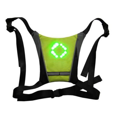 China SNAP LED Dual Visible Front and Rear Rechargeable Reflection Vest, Stop Light Cycling LED Flashing Vest for sale