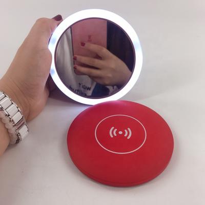 China USB Lighted Pocket LED Rechargeable Cosmetic Mirror With Custom Logo for sale