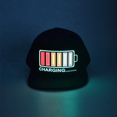 China LINLI COMMON Custom Logo Light Up EL Flashing Luminous Baseball Cap for sale