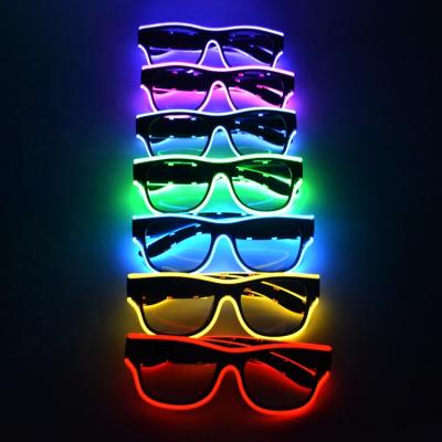 China Music Activated Flashing Festivals Party Supplies Cheap Glowing Neon Led Rave Glasses , Led Sunglasses for sale