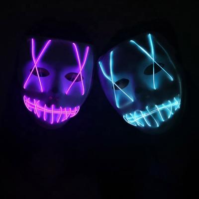 China PVC Halloween Light Up EL Wire Mask LED Purge Mask For Costume Party for sale