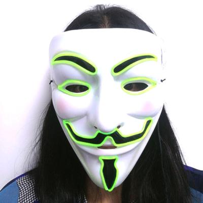 China PVC Shenzhen Factory Fashion Cheap Party Custom Made EL Halloween Neon Led Mask for sale