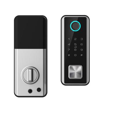 China Office Airbnb Renting House Hidden Exterior Card Operated Swipe Smart Door Deadbolt Lock With Discreet Peek-Proof Touchscreen Keypad for sale