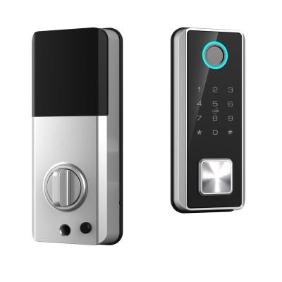 China Office New keyless LOCK APP TUYA TTLOCK optional Smart rim Lock WiFi electronic smart fingerprint door lock for sale