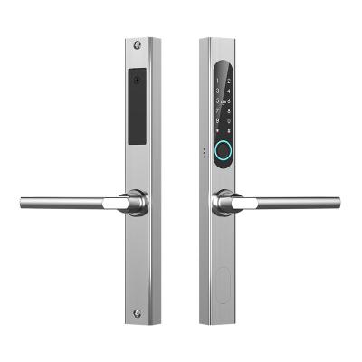 China Office Digital Keyless Entry Waterproof IPX5 SUS304 TTLock App Password Smart Home Sliding Fingerprint Door Lock With Amazon Alexa for sale