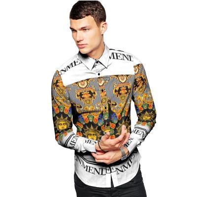 China Custom Printed Casual Long Sleeve Men's Anti-Pilling Digital Shirt for sale