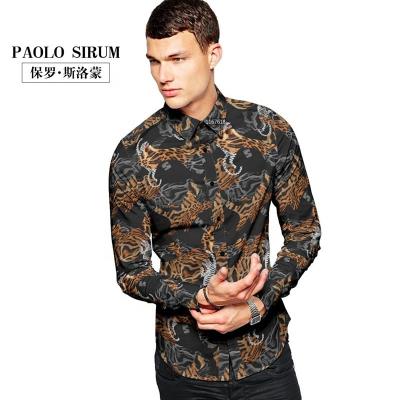 China Custom 3d Plus Size Anti-pilling Long Sleeve Mens Digital Printed Western Shirts for sale