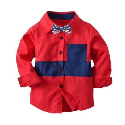 China Anti-shrink Good Quality 100% Cotton Euro Printed Long Sleeve Children's Clothing Boys Plaid Shirt for sale