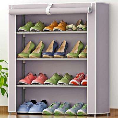 China Shoe Rack Nonwoven Fabric Shelf Shoes Organizer Rack With Shelf Cover for sale