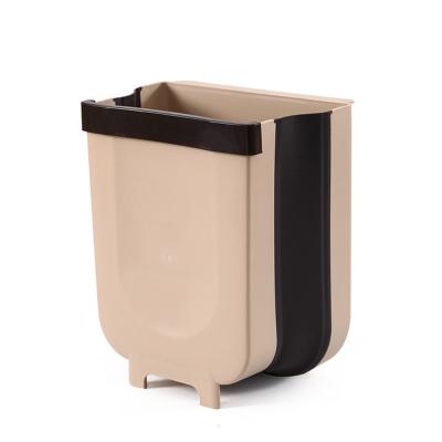 China New Sustainable Folding Hanging Wall Mounted Waste Bin Sideboard Door Trash Can Waste Bin For Bathroom Toilet Waste Storage for sale