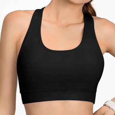 China Custom Sublimation Logo Plus Size Sports Bra Sports Wear Yoga Bra Cheap Women Fitness Bras Top Support Black White Breathable Running for sale