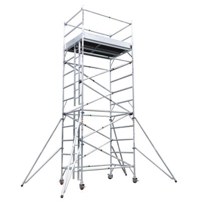 China Double Width Aluminum Movable Aluminum Tower Aluminum Scaffolding for sale