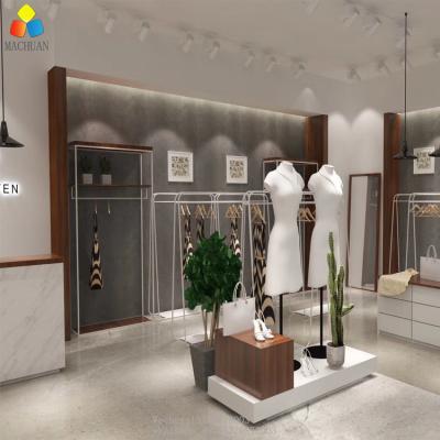 China Floor Standing Modern High End Clothing Store Equipment For Clothes for sale